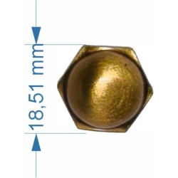 EMBELLECEDOR EXAGONAL BRONCE  PARA LAPIDAS