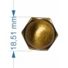 EMBELLECEDOR EXAGONAL BRONCE  PARA LAPIDAS