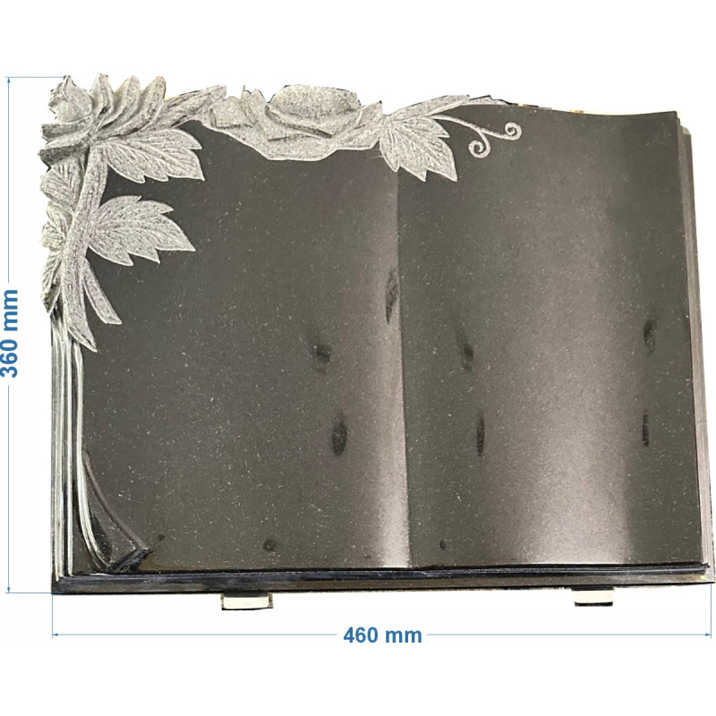 LIBRO DE GRANITO FLOR RELIEVE