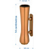 Florero búcaro bronce adhesivo para lápidas 14 cm