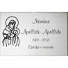 Placa de acero inox. LISA ADHESIVA indicada para lápidas y columbarios