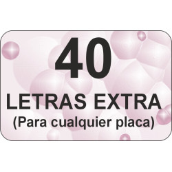 Pack de 40 Letras extra para placas de acero inoxidable o aluminio