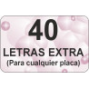 Pack de 40 Letras extra para placas de acero inoxidable o aluminio