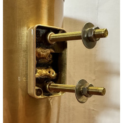 FLORERO BUCARO BRONCE CILINDRO + ESPIGAS