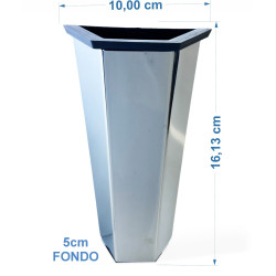 FLORERO BUCARO ADHESIVO PIRAMIDE LISO