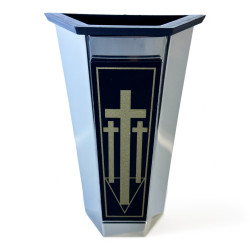 FLORERO BUCARO ADHESIVO PIRAMIDE METACLIRILATO CRUCES