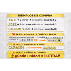 Letras bronce con perno para lápidas